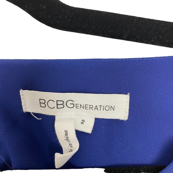 BCBGeneration Deep Blue and Black Sleeveless Sheath Dress Size 2 - Picture 4 of 10